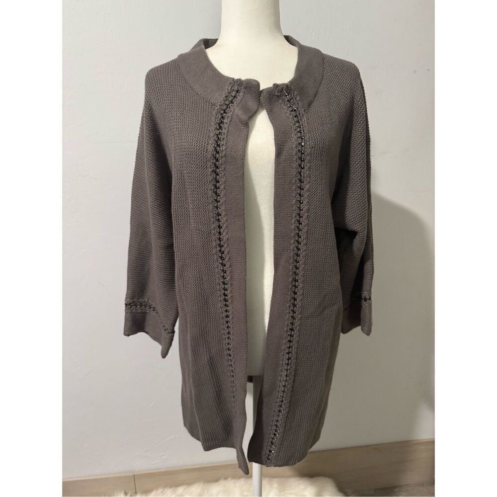Phase 3 open front sweater top one size